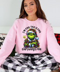 Grinch Everything's Fine DTF Transfer
