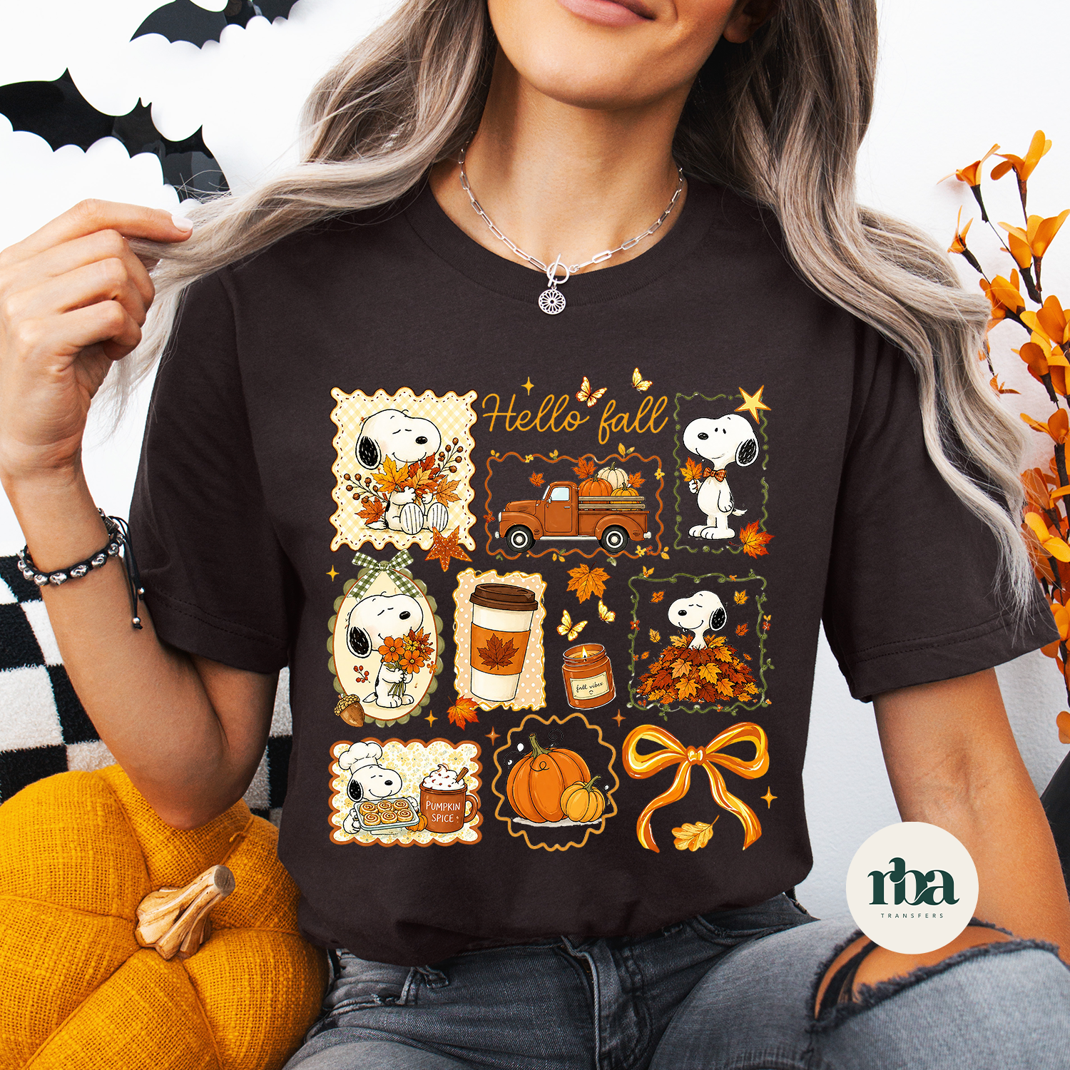 Hello Fall Stamp Snoops DTF Transfer