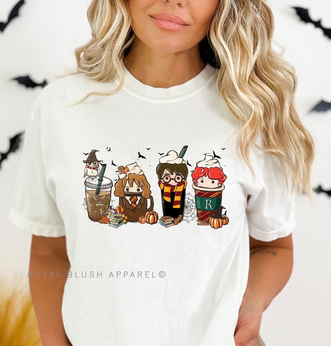 Owl Potter Fall Coffee Full Color Transfer