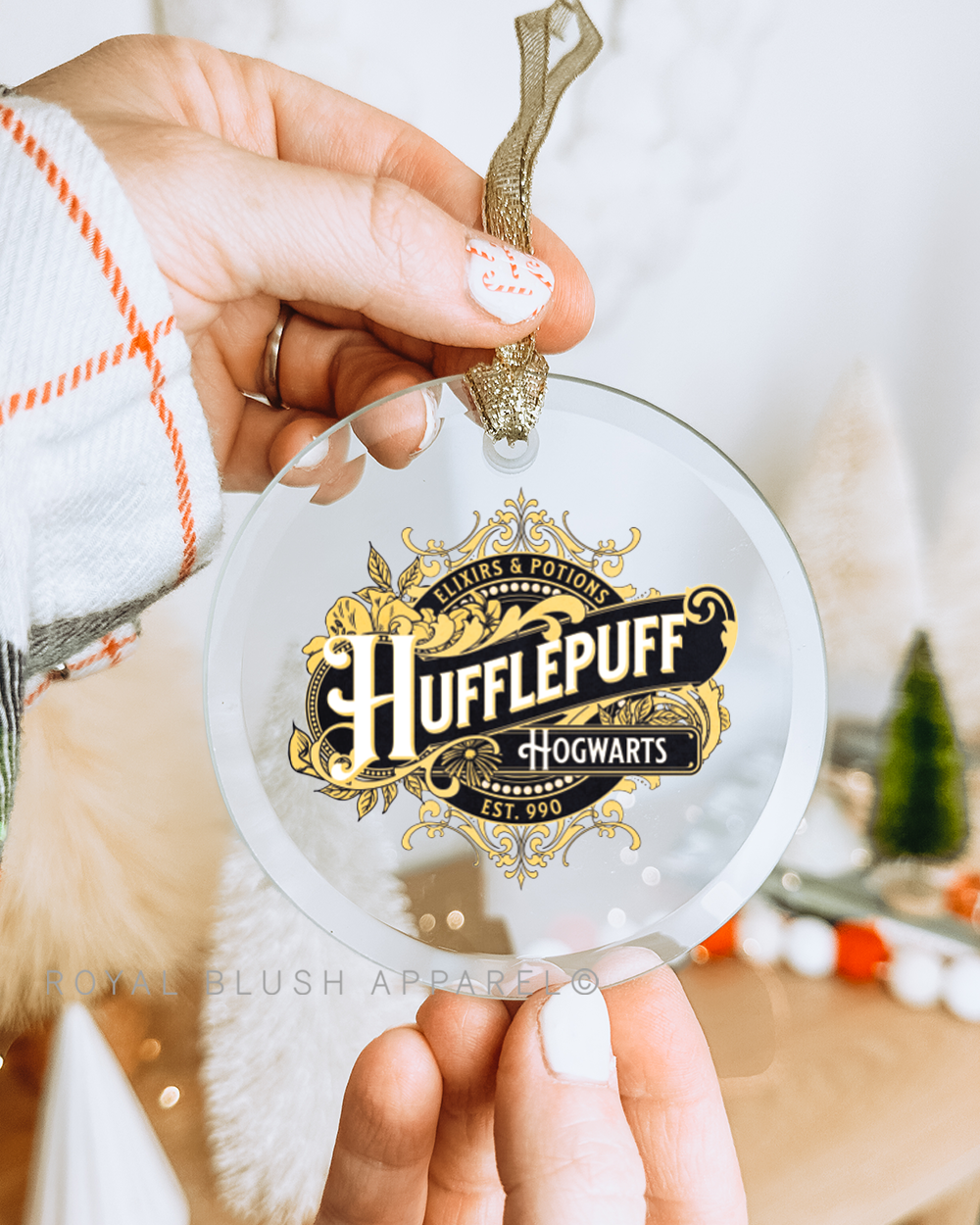 Hufflepuff Hogwarts 3&quot; Acrylic Ornament UV DTF Sticker