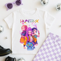 Toddler Youth Kpop Huntrix Era DTF Transfer ready-to-press DTF transfer shown on apparel