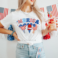 Magical Patriotic Heads DTF Transfer ready-to-press DTF transfer shown on apparel