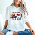Pink Just Waiting For Halloween DTF Transfer ready-to-press DTF transfer shown on apparel