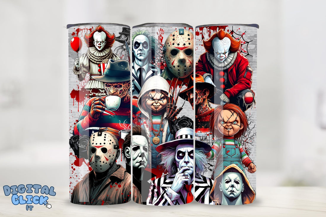 Colorful Horror Characters 20oz 3D Inflated Sublimation Wrap