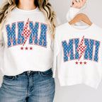 Varsity USA MAMA DTF Transfer ready-to-press DTF transfer shown on apparel