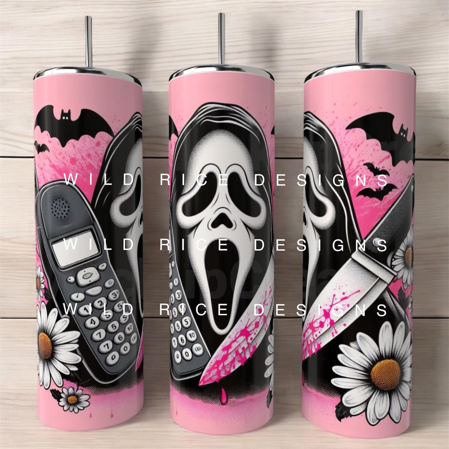 Pink SCREAM 20oz 3D Inflated Sublimation Wrap