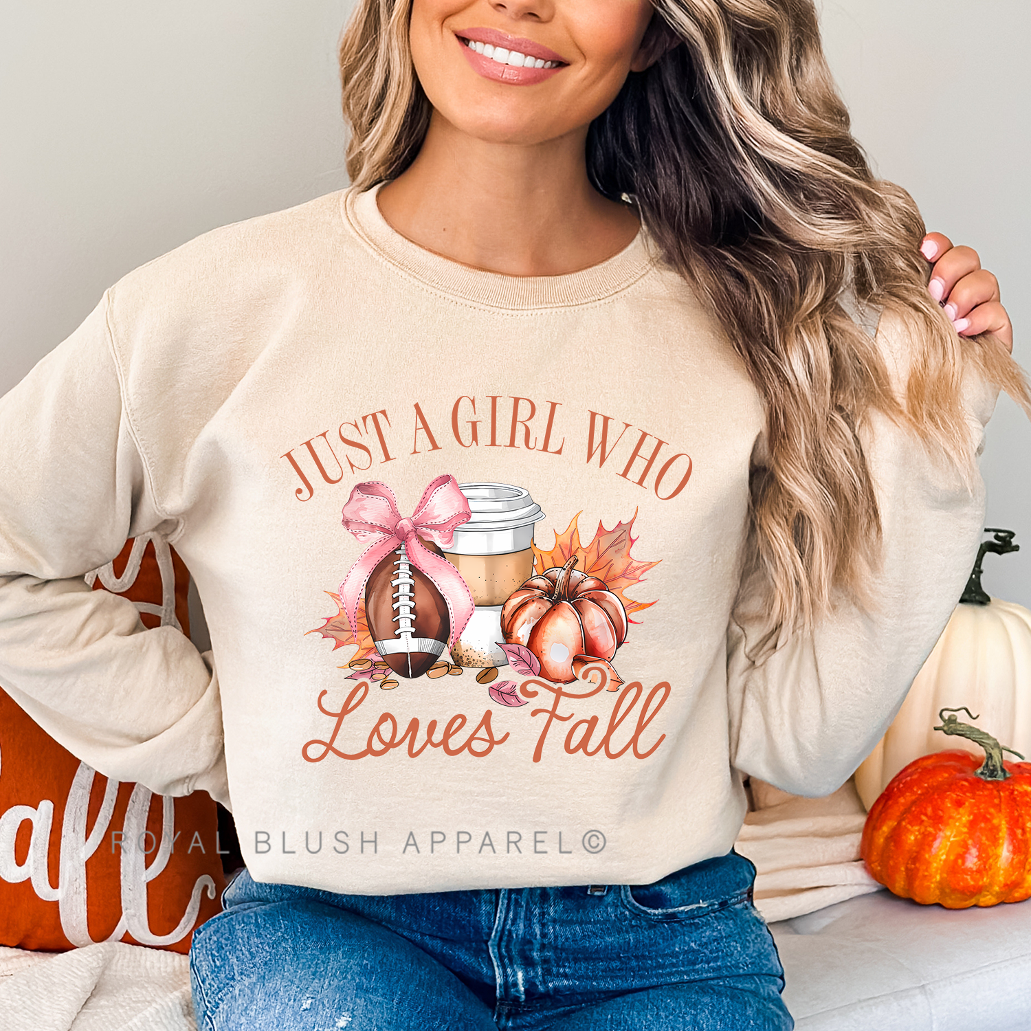 Just A Girl Who Loves Fall Full Color Transfer