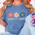 USA Varsity Floral DTF Transfer ready-to-press DTF transfer shown on apparel