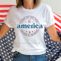 Made In America DTF Transfer ready-to-press DTF transfer shown on apparel