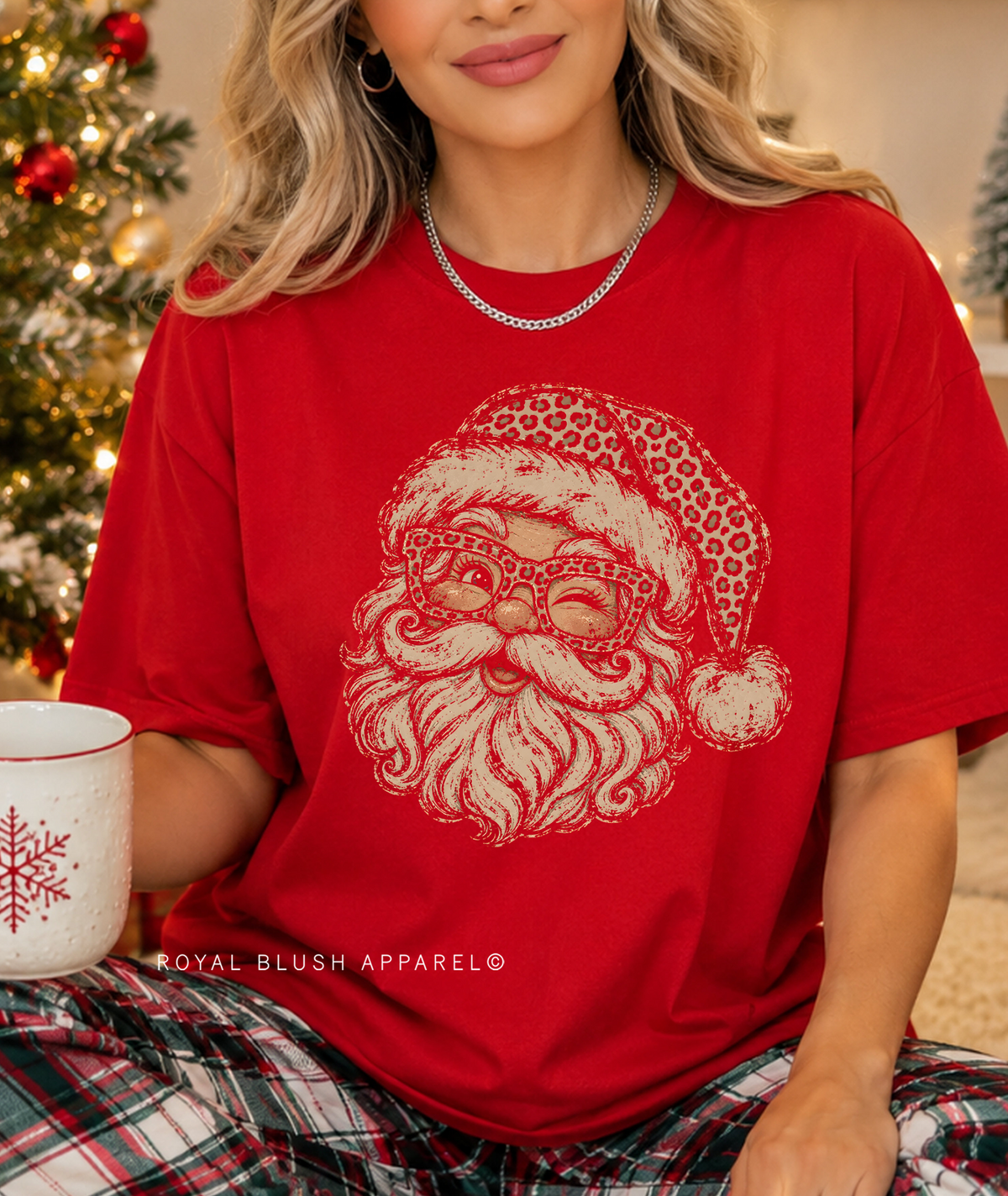 Leopard Santa DTF Transfer
