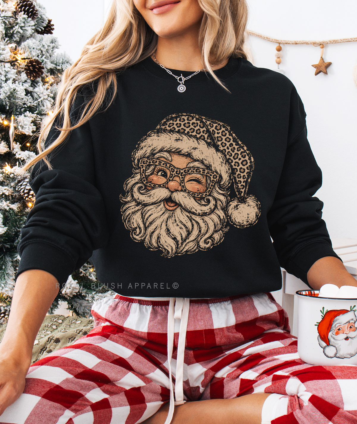 Leopard Santa DTF Transfer
