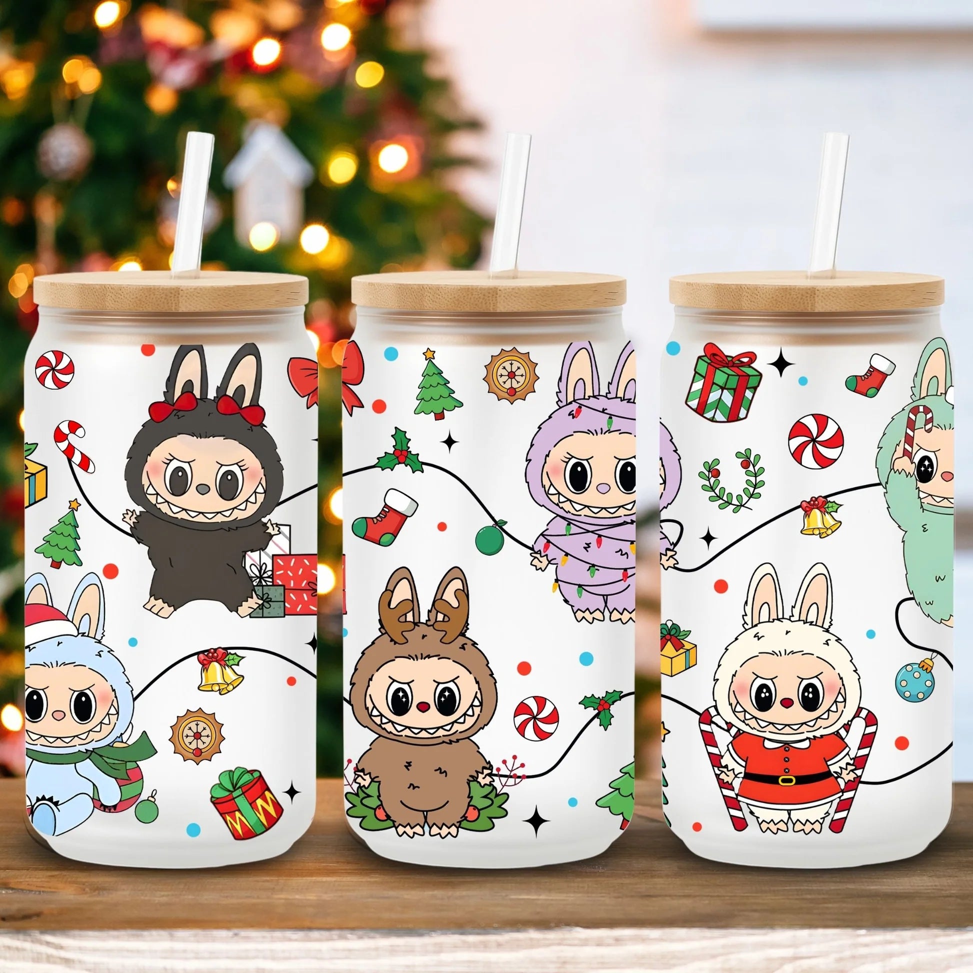 Labubu Christmas Wrap UV DTF Sticker