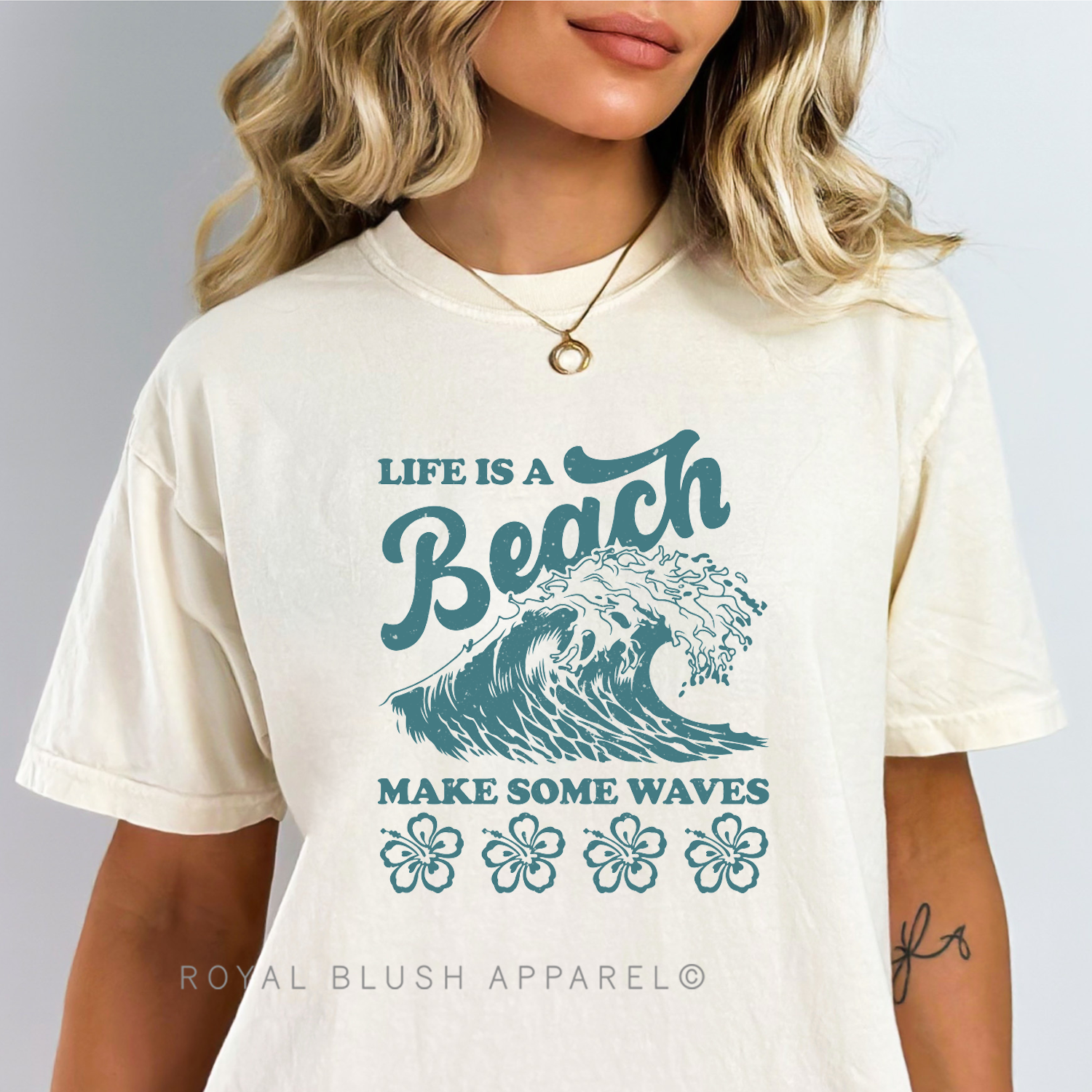Life Is A Beach - Make Some Waves Full Color Transfer
