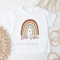 Big Sister Rainbow Youth DTF Transfer ready-to-press DTF transfer shown on apparel