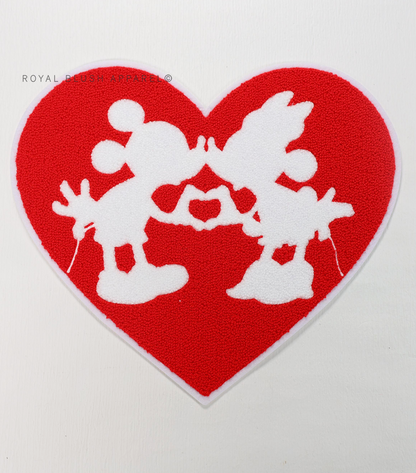 Red Heart Disney Kiss Chenille Patch