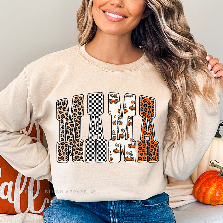 Mama Pumpkin Leopard Full Color Transfer
