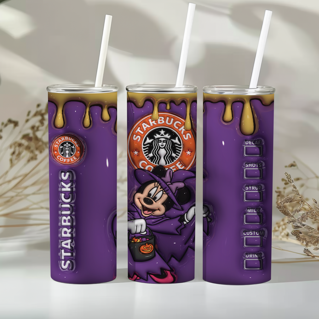 Mouse Witch 20oz 3D Inflated Sublimation Wrap