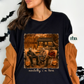 Mentally I'm Here DTF Transfer ready-to-press DTF transfer shown on apparel