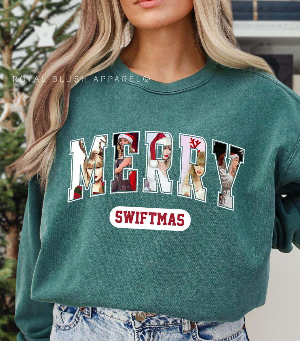 Merry Swiftmas Varsity Full Colour Transfer