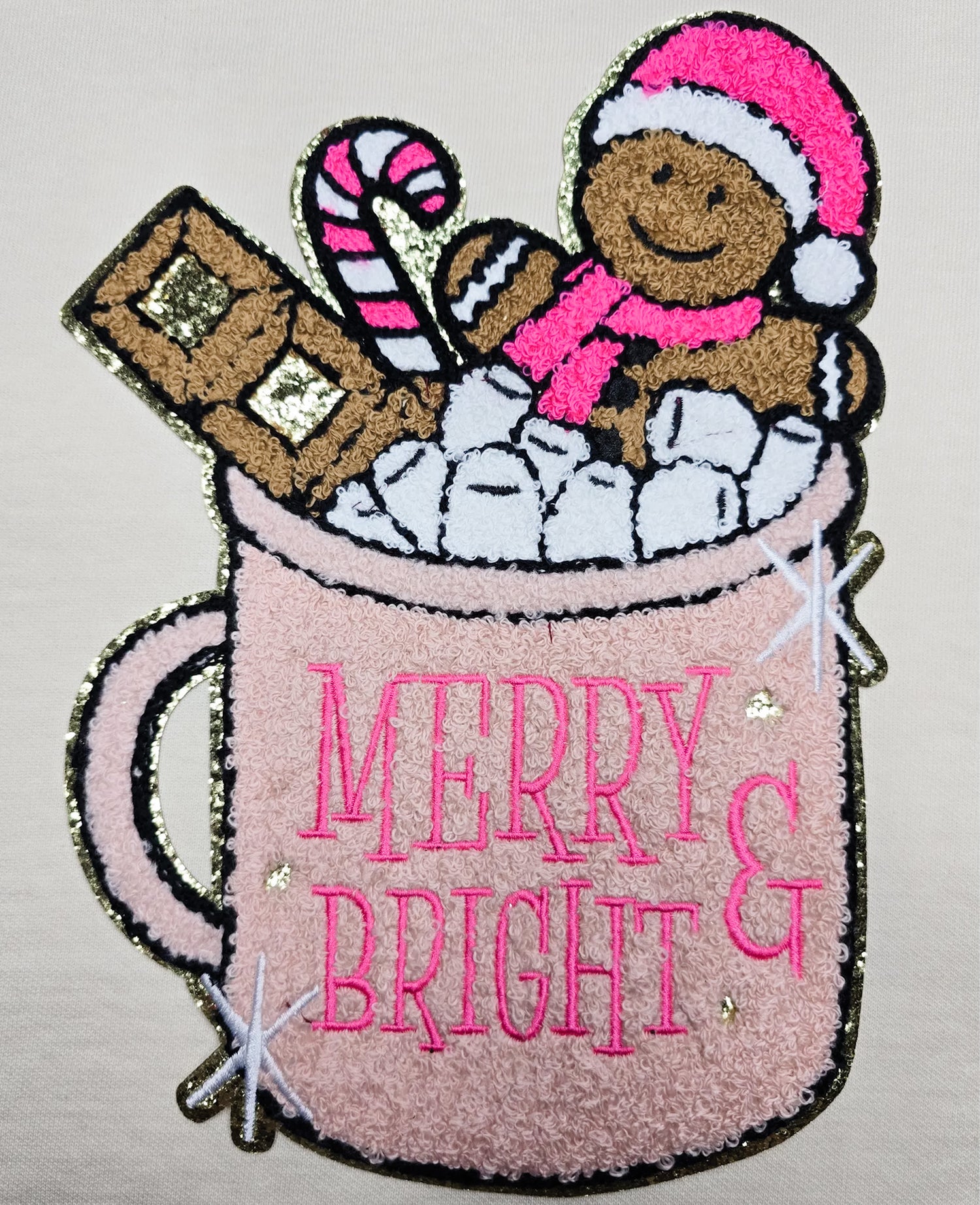PRE-ORDER Mug Merry &amp; Bright Chenille Patch