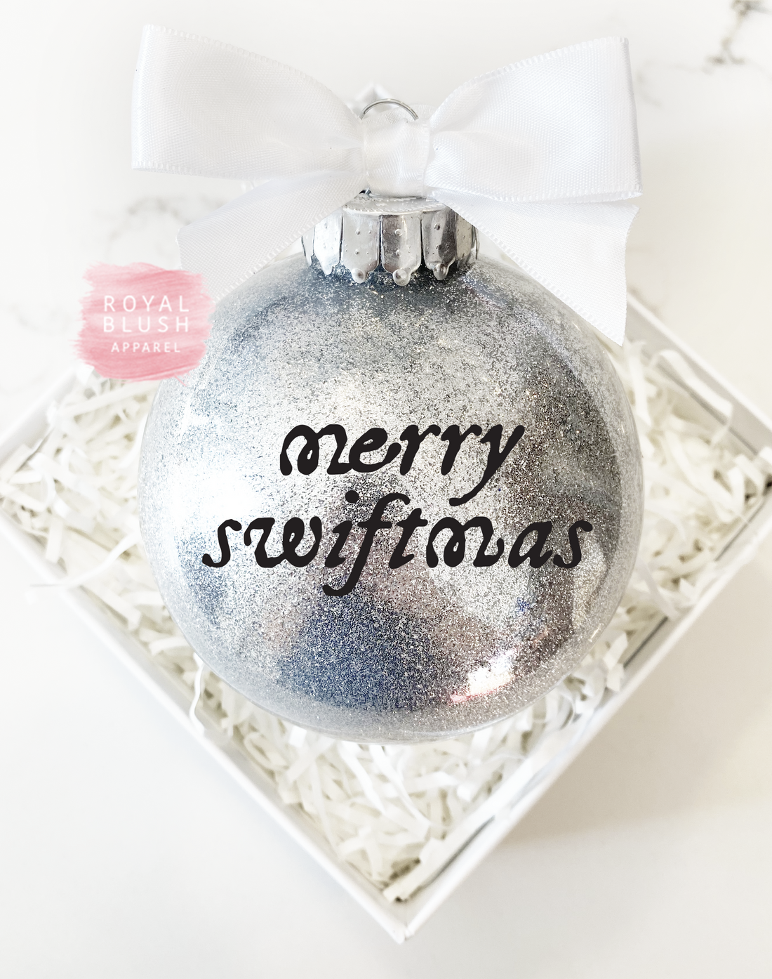 Merry Swiftmas 4&quot; Ornament UV DTF Sticker