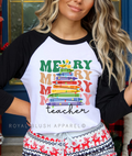 Merry Teacher Tree DTF Transfer
