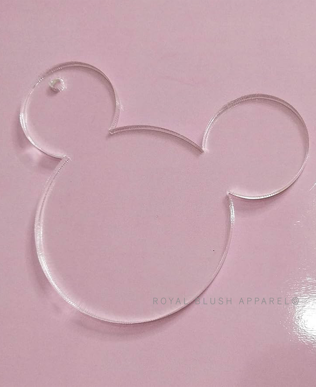 Clear Mouse Ears 3&quot; Acrylic Ornament