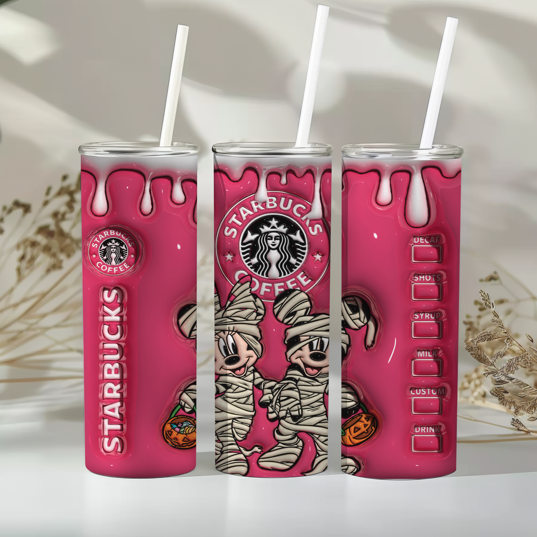 Mouse Mummy 20oz 3D Inflated Sublimation Wrap