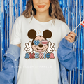 Peace Girly America DTF Transfer ready-to-press DTF transfer shown on apparel