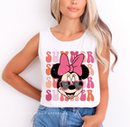 Pink Castle DTF Transfer ready-to-press DTF transfer shown on apparel