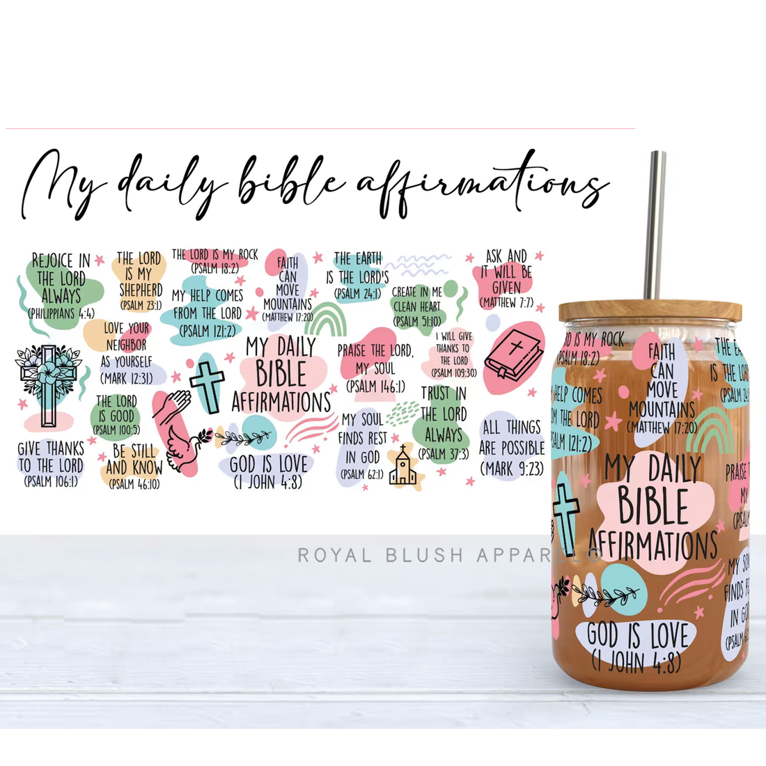 My Daily Bible Affirmations Wrap UV DTF Sticker