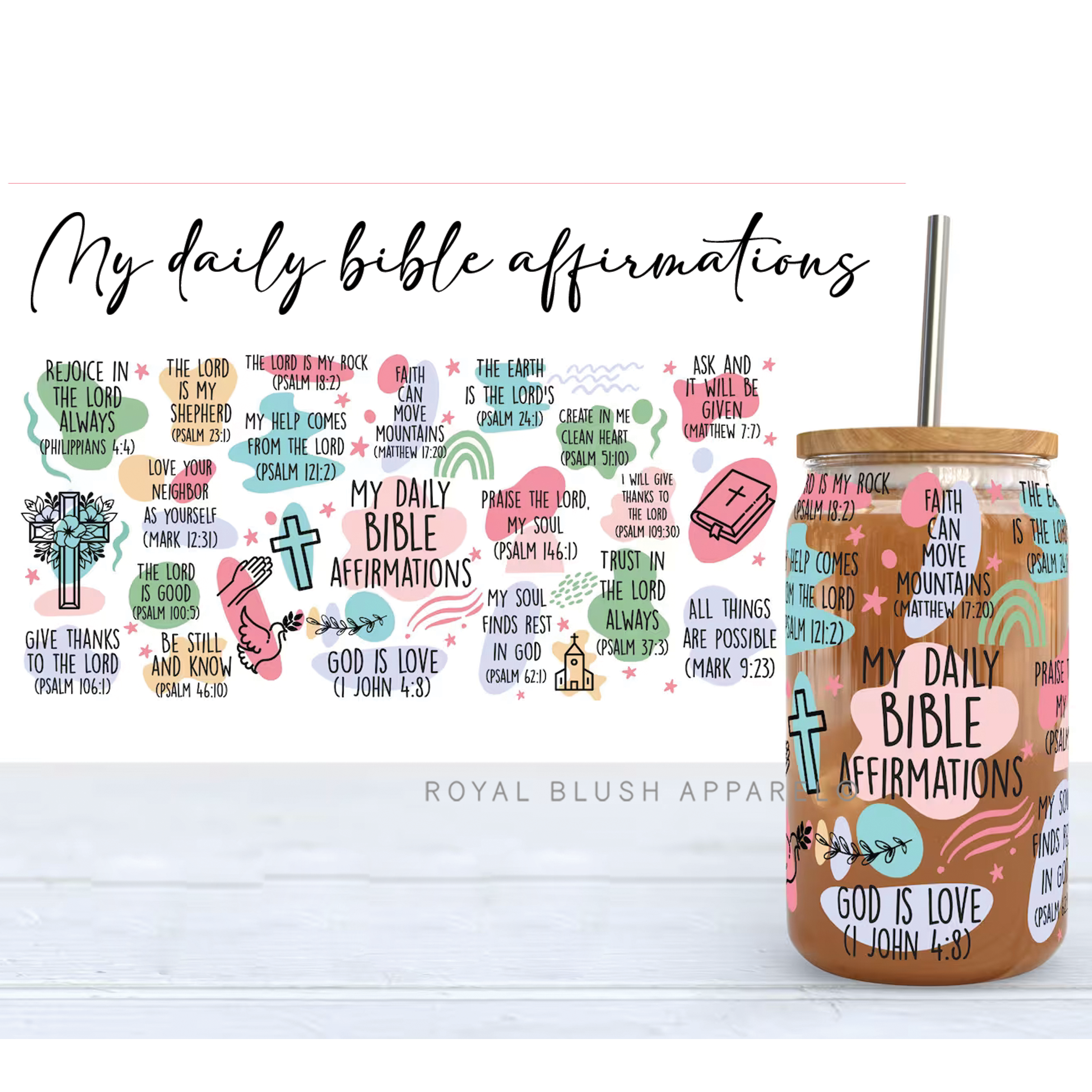 My Daily Bible Affirmations Wrap UV DTF Sticker