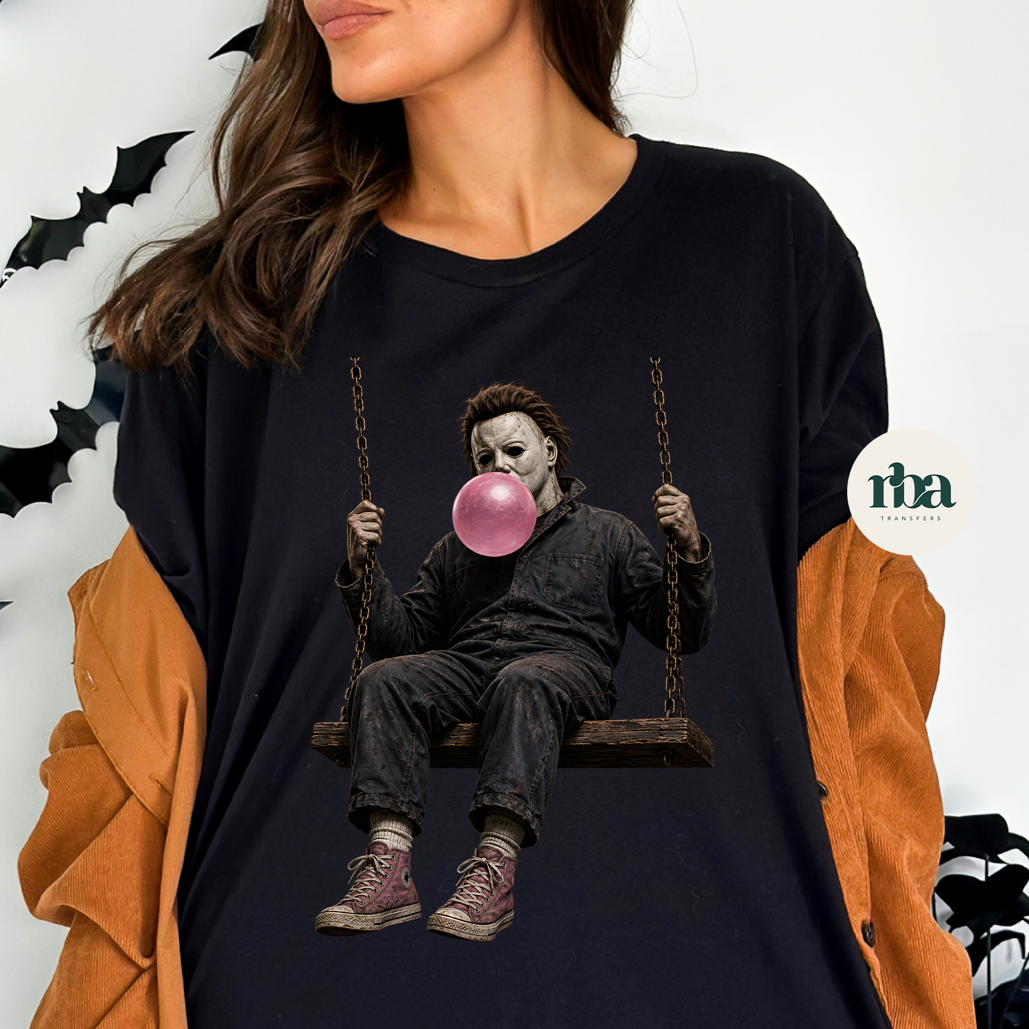 Myers Swing DTF Transfer ready-to-press DTF transfer shown on apparel