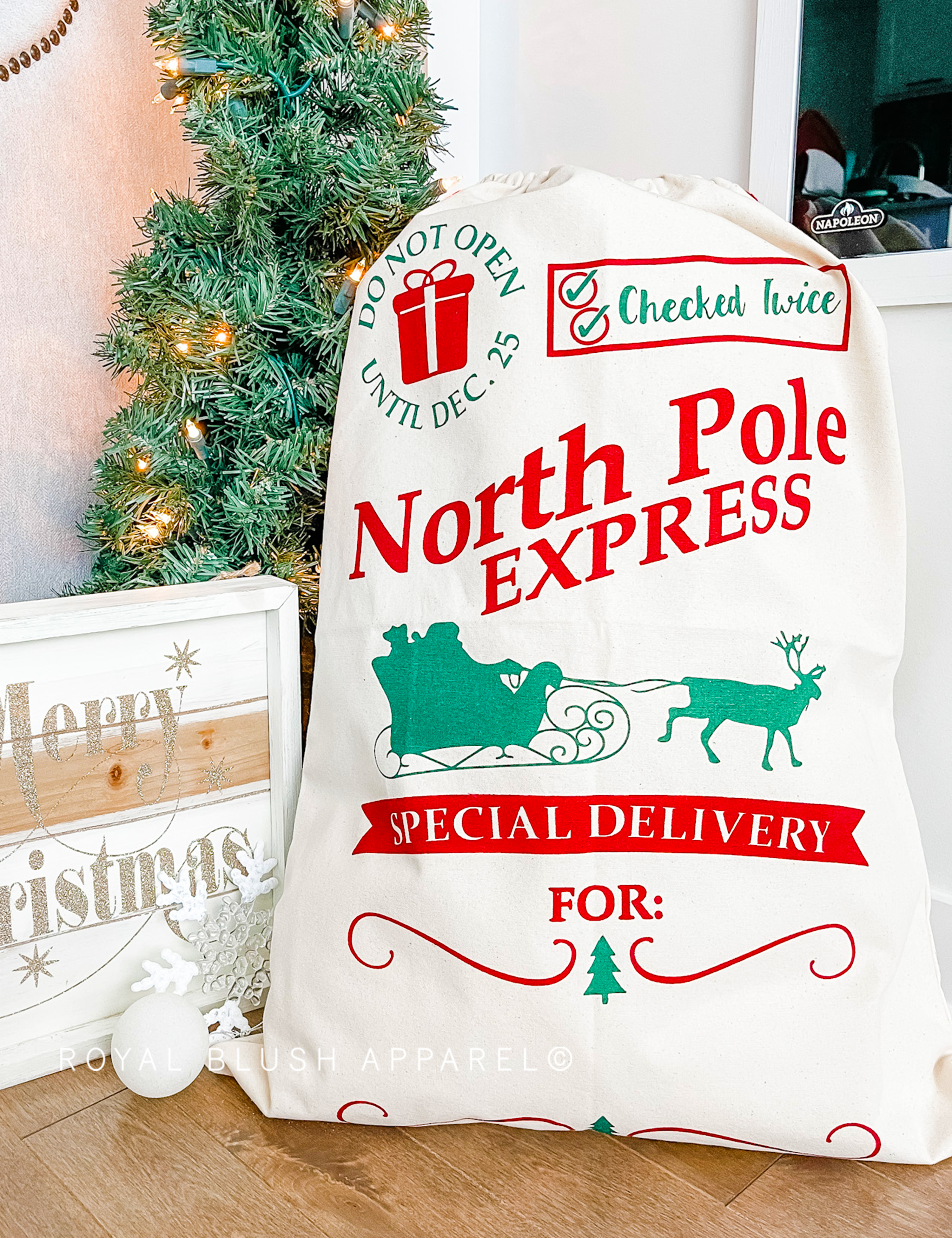 North Pole Express Santa Sack