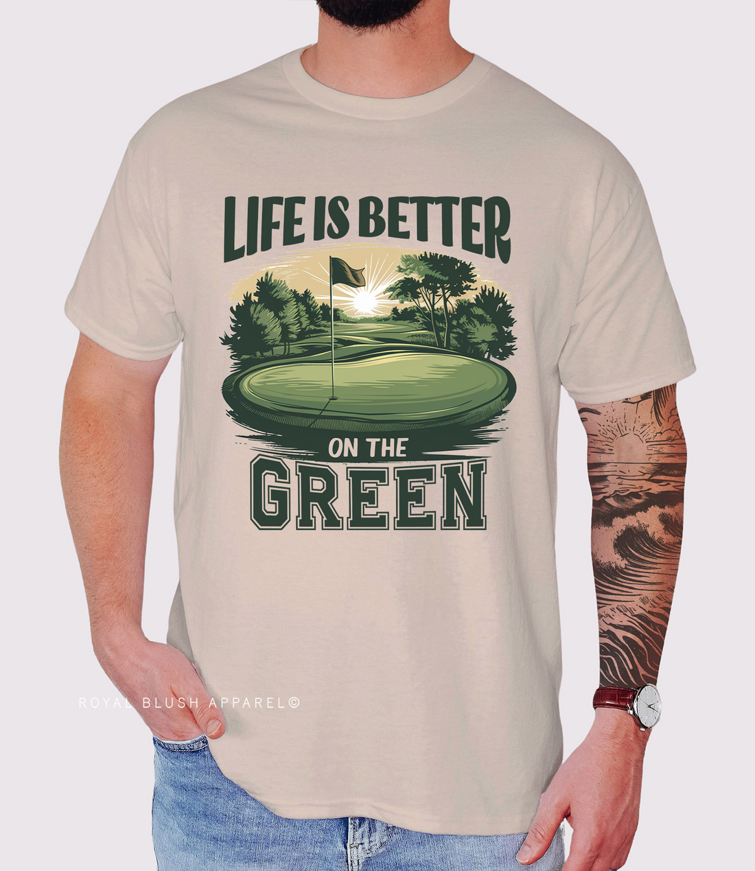 Life is Better On The Green Full Color Transfer