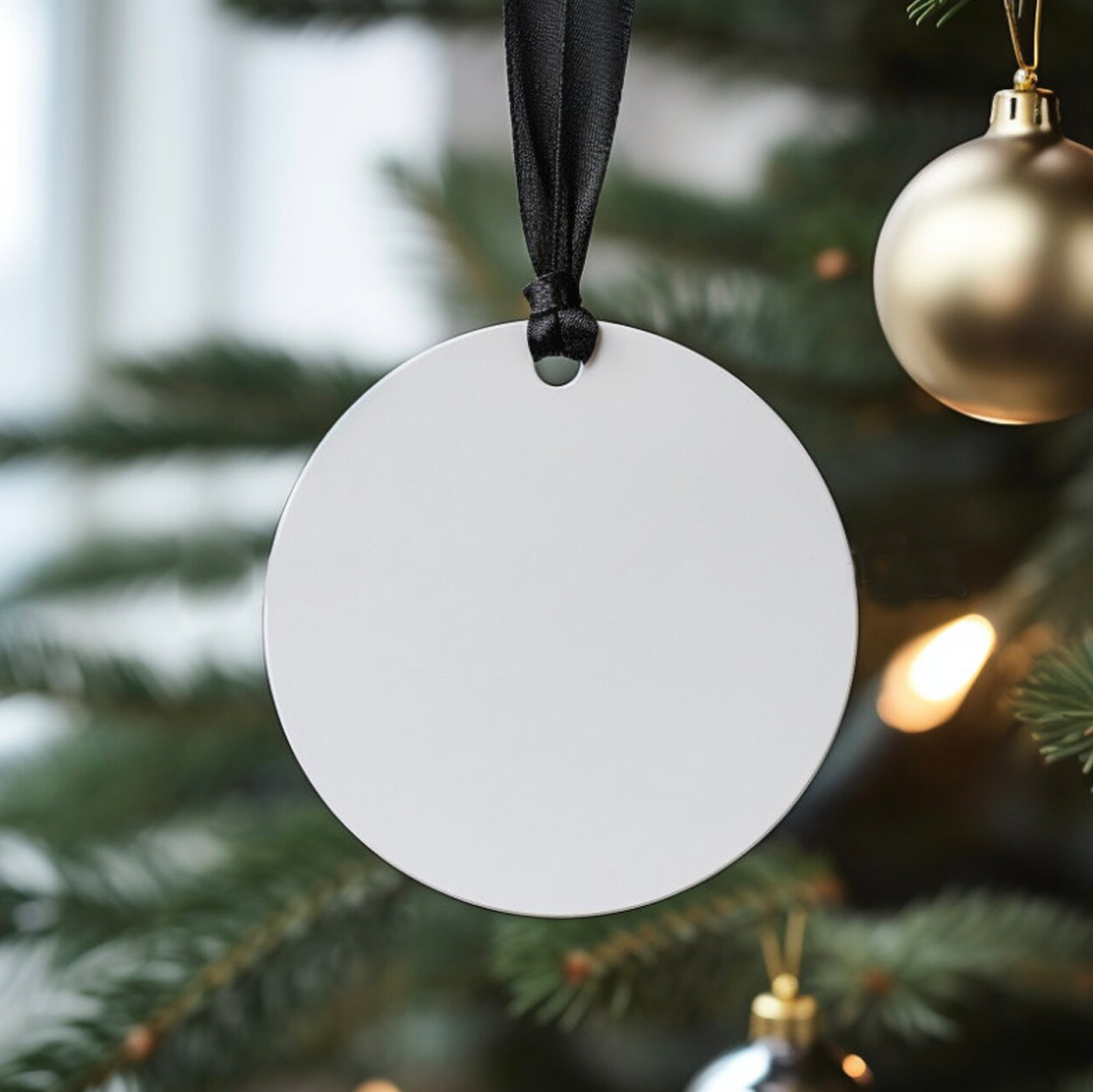 Blank Fibreboard Christmas Ornament