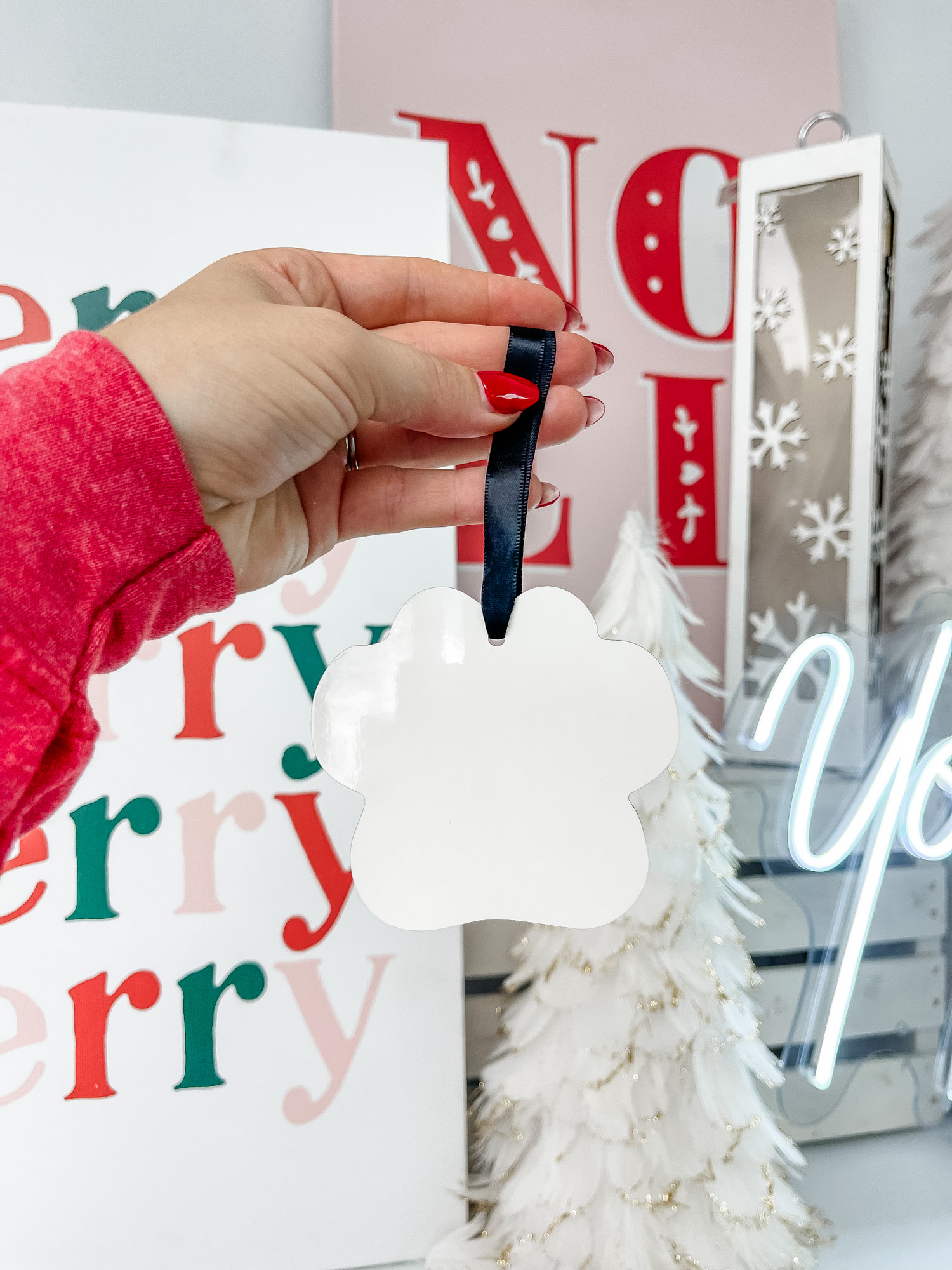 Blank Fibreboard Christmas Ornament