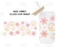 Peace & Flowers Wrap UV DTF Sticker