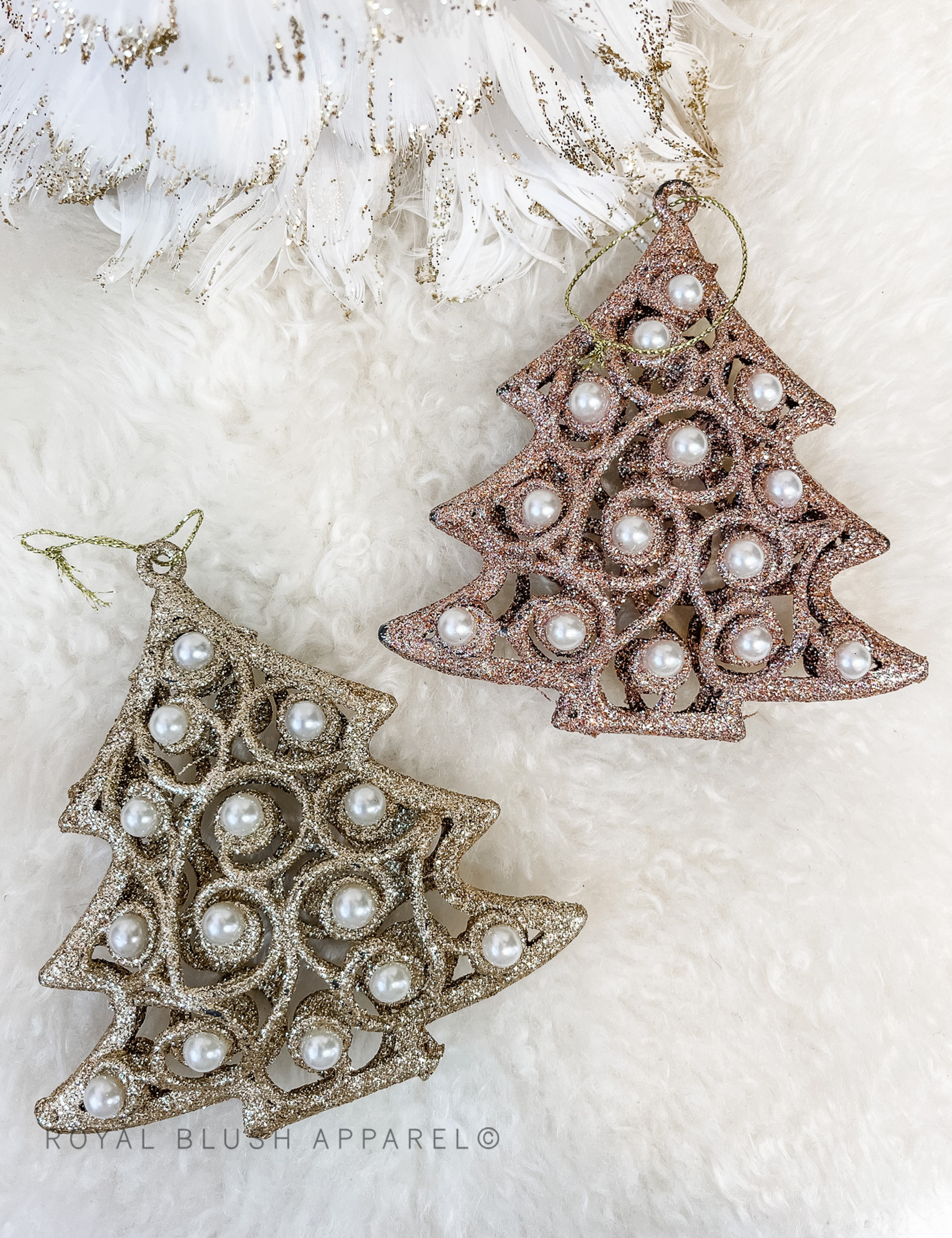 Glitter Pearl Ornaments