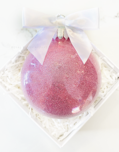 Blank Glitter Christmas Ornament