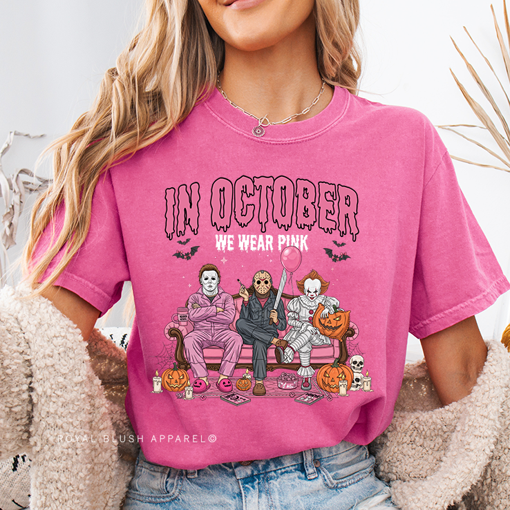 Pink Couch Horror Full Color Transfer