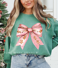 Pink Gingerbread Bow DTF Transfer