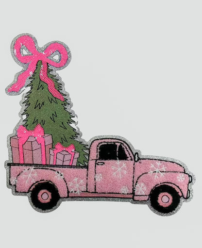 Pink Truck Chenille Patch