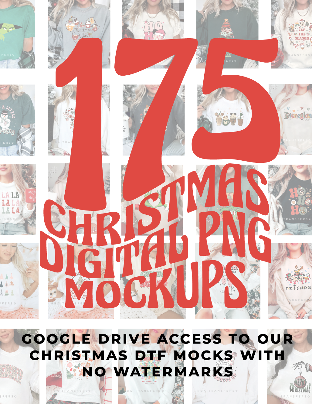 170+ Christmas DTF Digital PNG Mock Ups