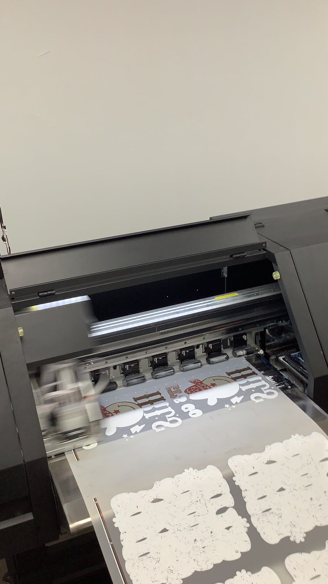 The Process of printing a DTF iron on transfer.