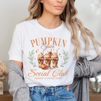 Pumpkin Spice Social Club DTF Transfer ready-to-press DTF transfer shown on apparel