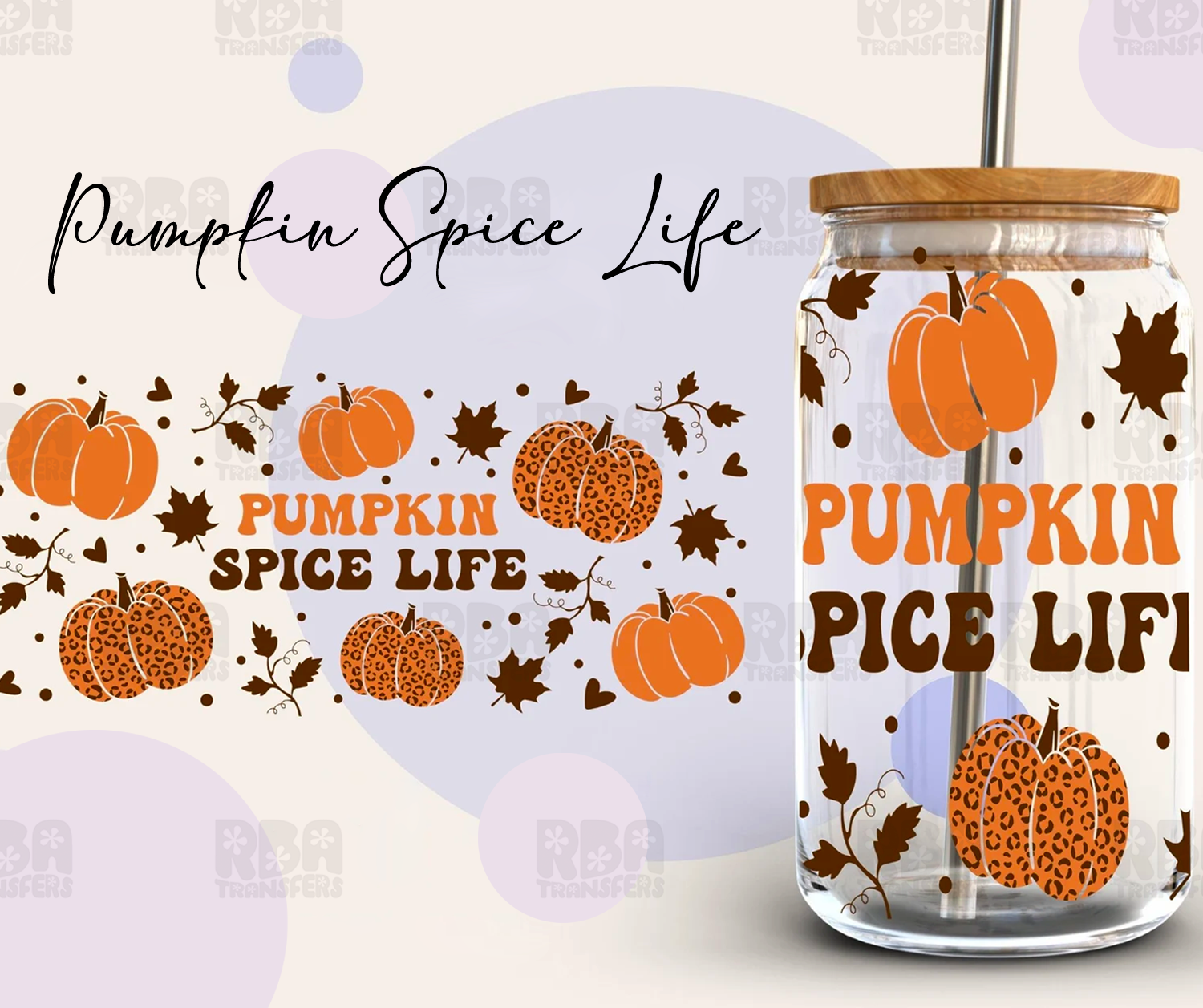 Pumpkin Spice Life Wrap UV DTF Sticker