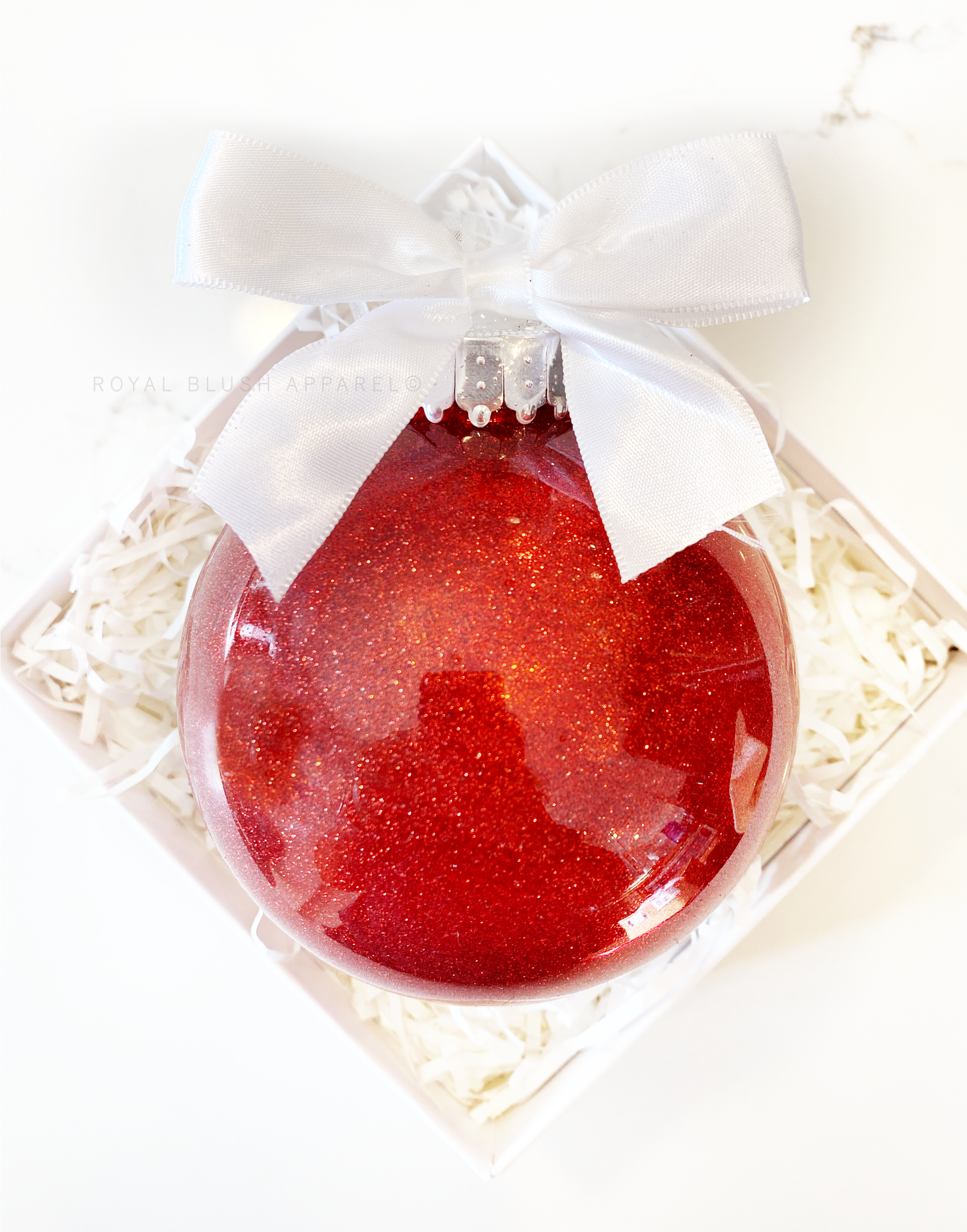 Blank Glitter Christmas Ornament