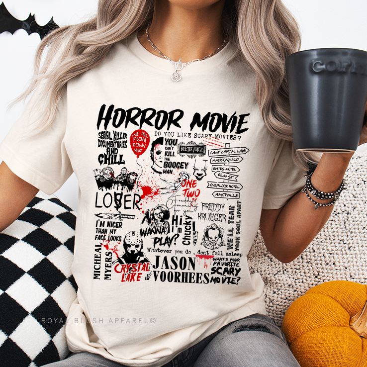Red Balloons Horror Movies DTF Transfer