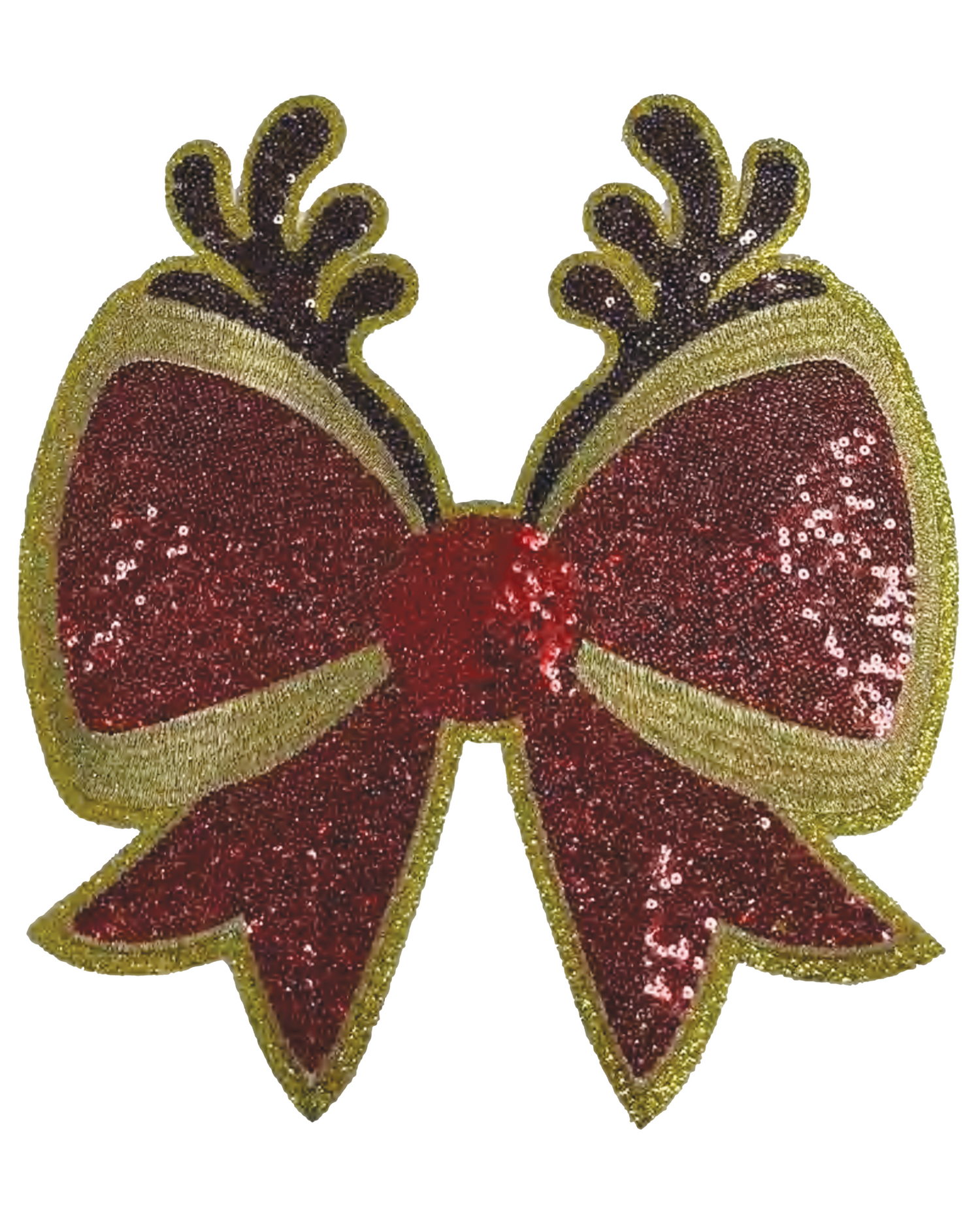 PRE-ORDER Reindeer Bow Chenille Patch